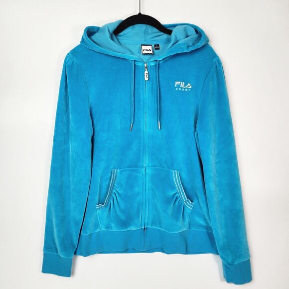 Fila Track Suit Jacket Womens L Y2k‎ Style Bratz Athleisure Sporty Embroidered - Picture 1 of 10